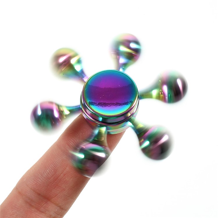 Colorful EDC Focus Toy Metal Hexagon Fingertip Gyroscope Hand Spinner Fidget-11