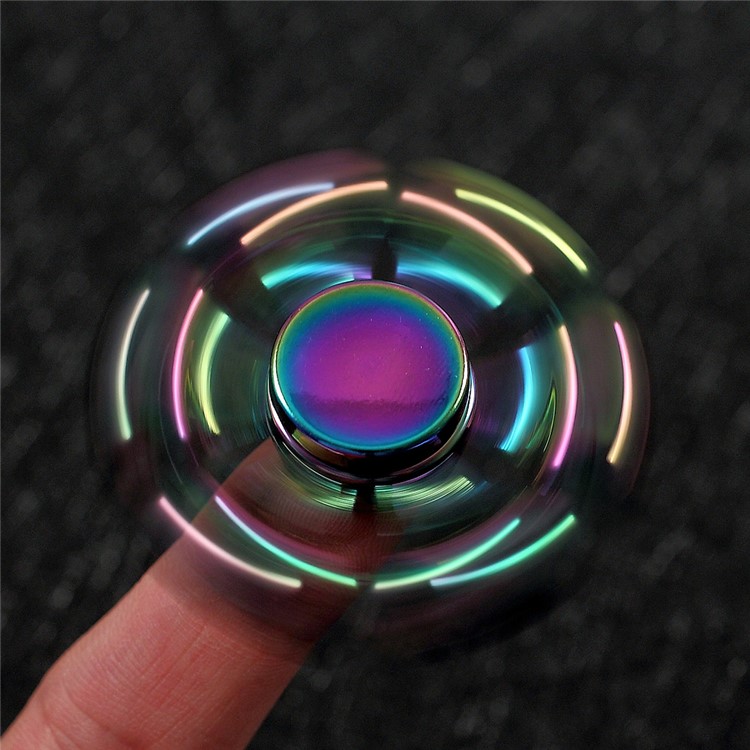 Colorful EDC Focus Toy Metal Hexagon Fingertip Gyroscope Hand Spinner Fidget-3