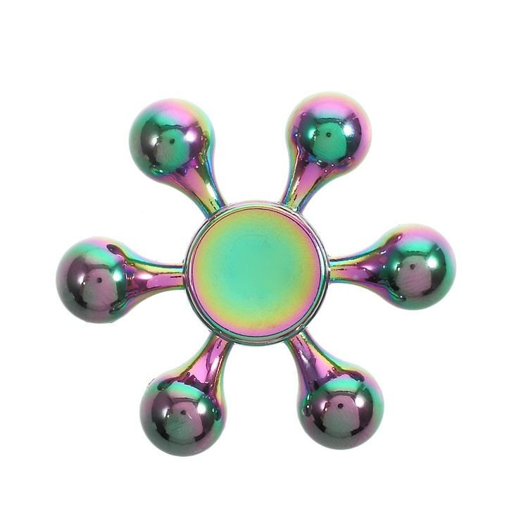 Colorful EDC Focus Toy Metal Hexagon Fingertip Gyroscope Hand Spinner Fidget-4
