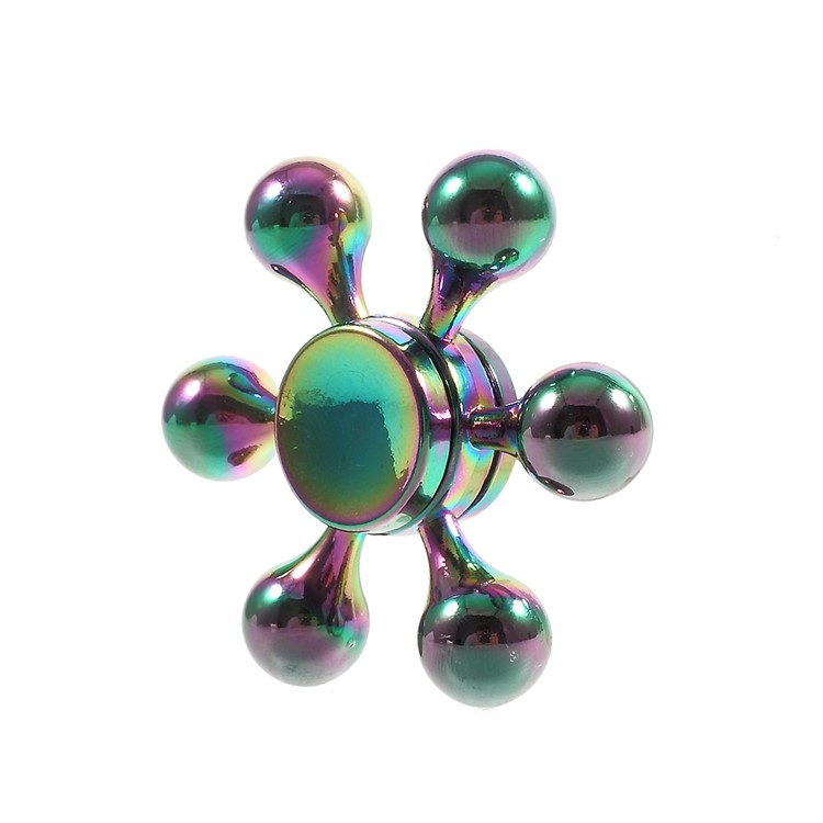 Colorful EDC Focus Toy Metal Hexagon Fingertip Gyroscope Hand Spinner Fidget-5