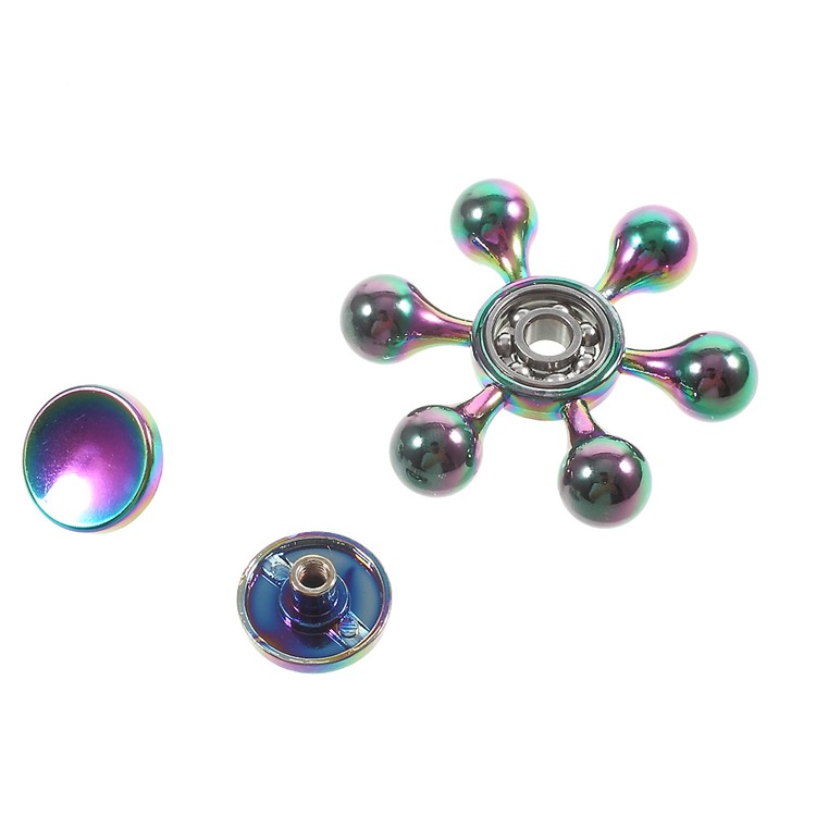 Colorful EDC Focus Toy Metal Hexagon Fingertip Gyroscope Hand Spinner Fidget-7