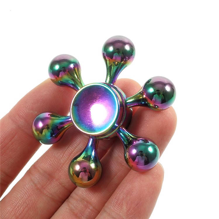 Colorful EDC Focus Toy Metal Hexagon Fingertip Gyroscope Hand Spinner Fidget-8