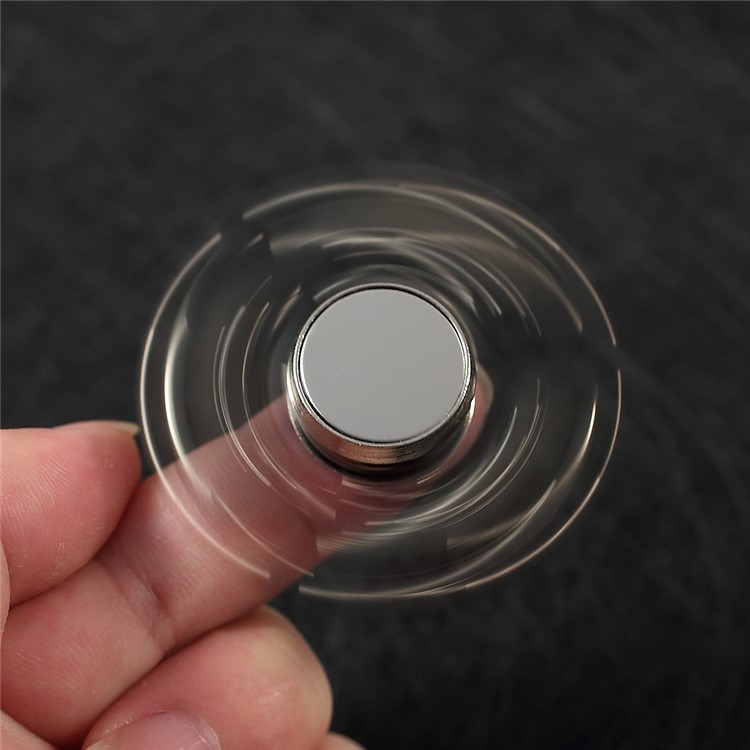 Bear Pattern Triangle Spinner Fidget Spinner Relieve Anxiety with Mirror - Silver-2