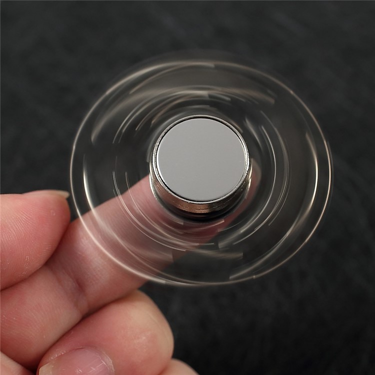 Bear Pattern Triangle Spinner Fidget Spinner Relieve Anxiety with Mirror - Silver-3