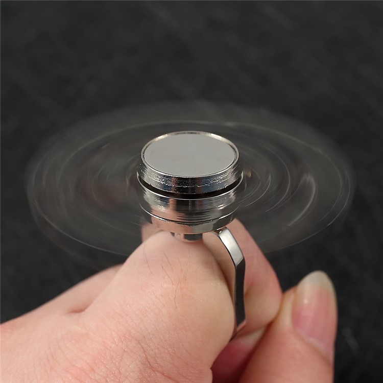 Spinner Fidget Spinner Relieve Anxiety and Boredom with Mirror and Ring Holder - Silver-6