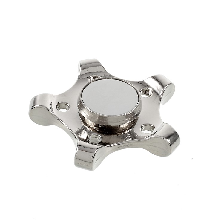 Pentagon Pattern Hand Toy Spinner Fidget Spinner Relieve Anxiety with Mirror - Silver-1