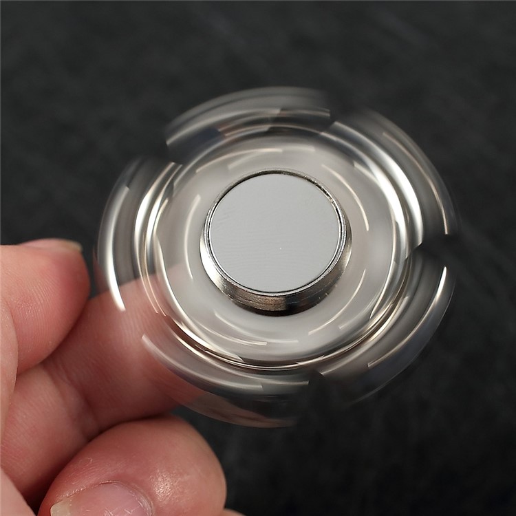 Pentagon Pattern Hand Toy Spinner Fidget Spinner Relieve Anxiety with Mirror - Silver-2