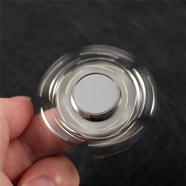 Pentagon Pattern Hand Toy Spinner Fidget Spinner Relieve Anxiety with Mirror - Silver-3