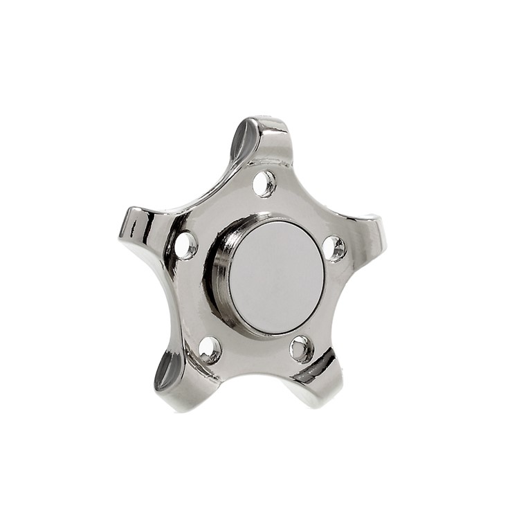 Pentagon Pattern Hand Toy Spinner Fidget Spinner Relieve Anxiety with Mirror - Silver-6