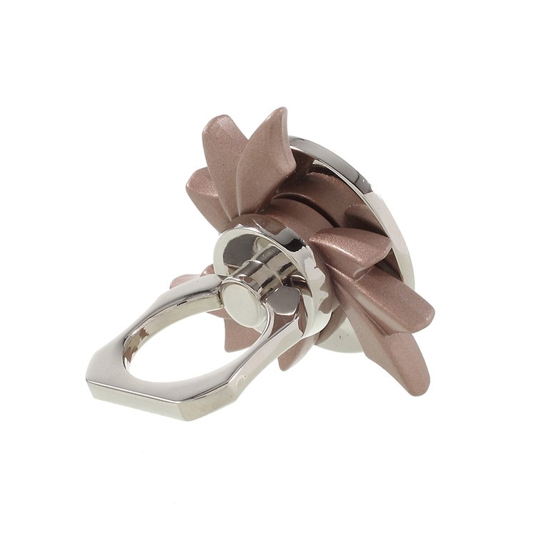 Leaf Shape Metal Finger Ring Grip Stand with Fidget Function for Cellphone Tablet-2