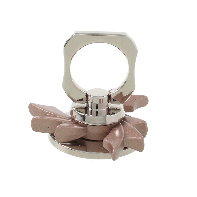 Leaf Shape Metal Finger Ring Grip Stand with Fidget Function for Cellphone Tablet-4