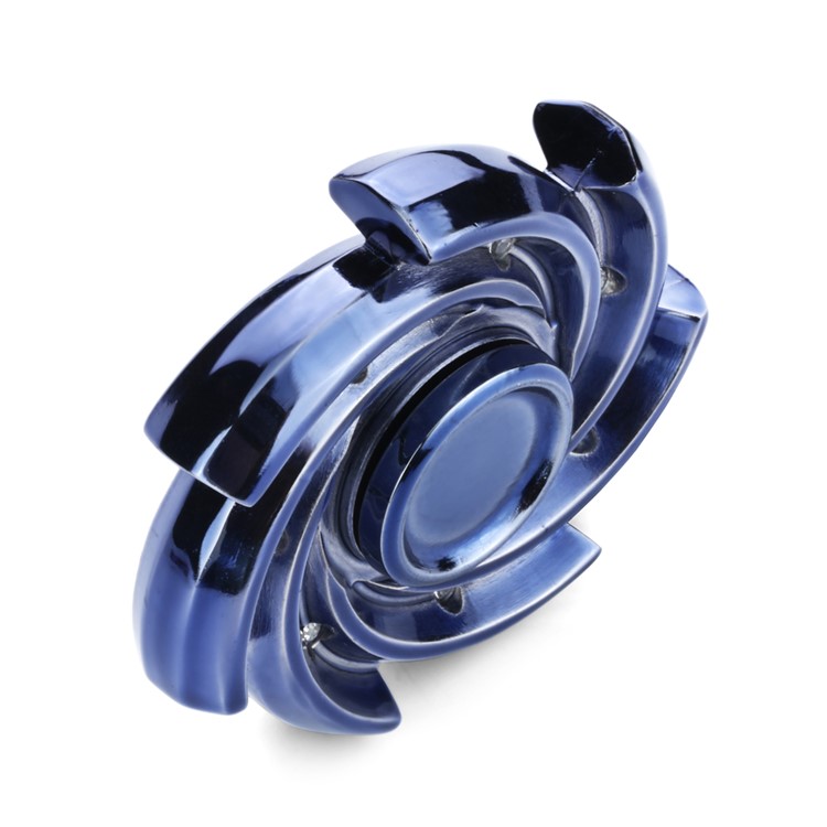 Pinwheel Shape Diamonds Decor Fidget Spinner High Speed EDC Toy for Adults and Kids - Blue-3