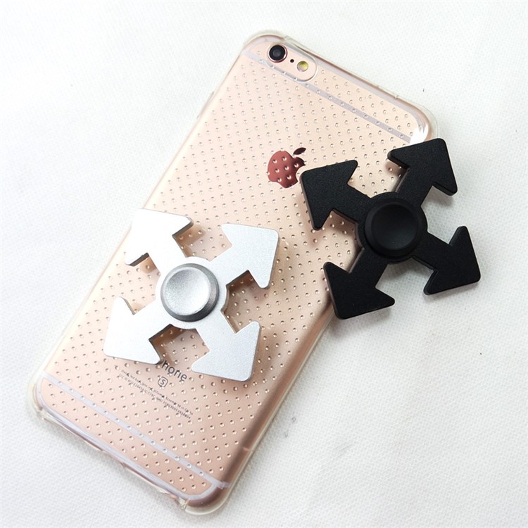 Arrow Pattern Aluminum Alloy Spinner Fidget Spinner Fast Bearing for ADHD Anxiety and Boredom - Black-7
