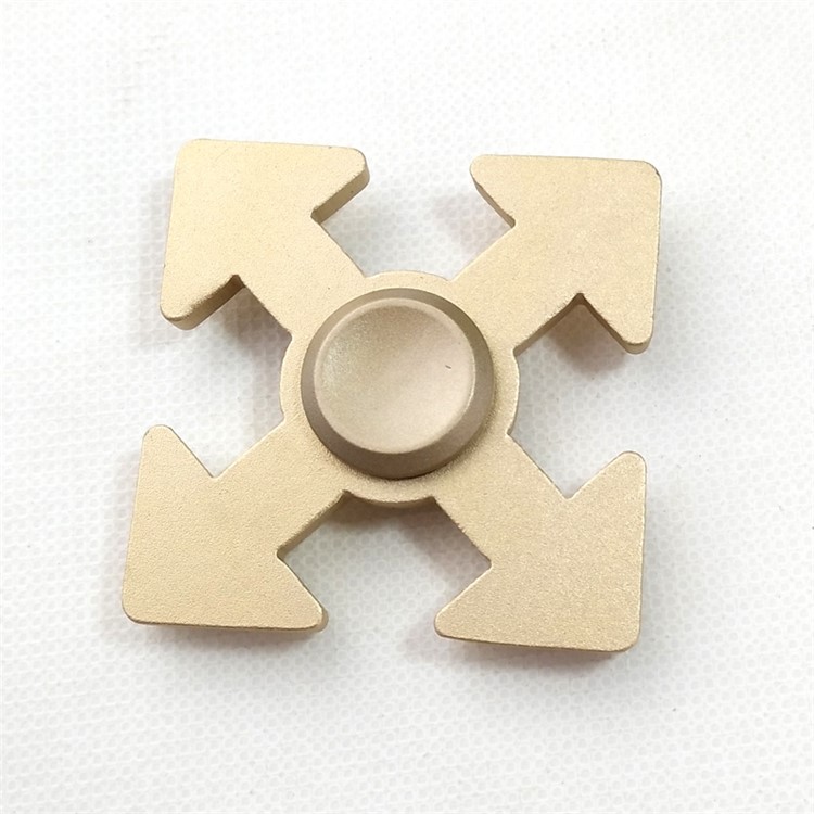 Arrow Pattern EDC Aluminum Alloy Spinner Fidget Spinner Fast Bearing for ADHD Anxiety and Boredom - Gold Color-2