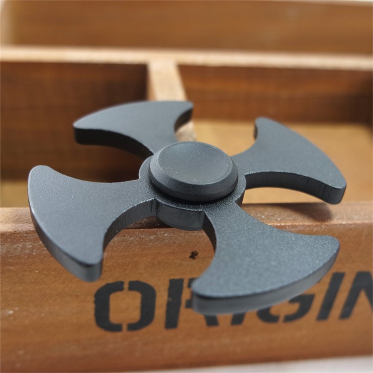 Axe Pattern Aluminum Alloy EDC Quadrangle Spinner Fidget Spinner for ADHD Anxiety and Boredom - Black-1