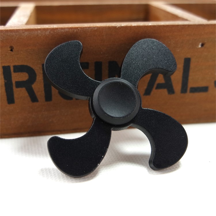 Quadrangle Aluminum Alloy Spinner Fidget Hand Spinner High Speed EDC Focus Toy - Black-2