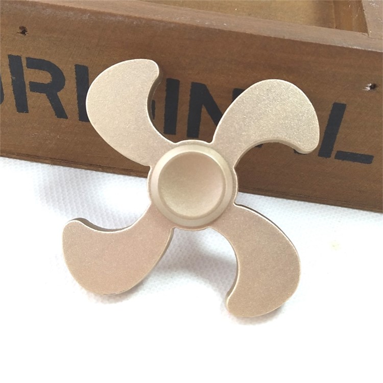 Metal Quadrangle Spinner Fidget Hand Spinner EDC Toy Stress Reducer for ADD ADHD - Gold Color-4