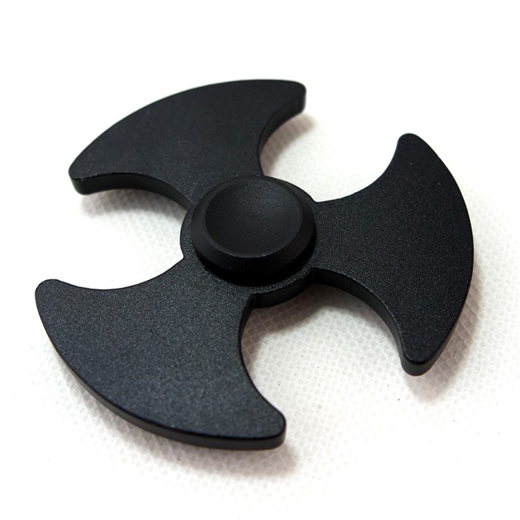 Axe Pattern Aluminum Alloy EDC Tri-Spinner Fidget Spinner for ADHD Anxiety and Boredom - Black-2