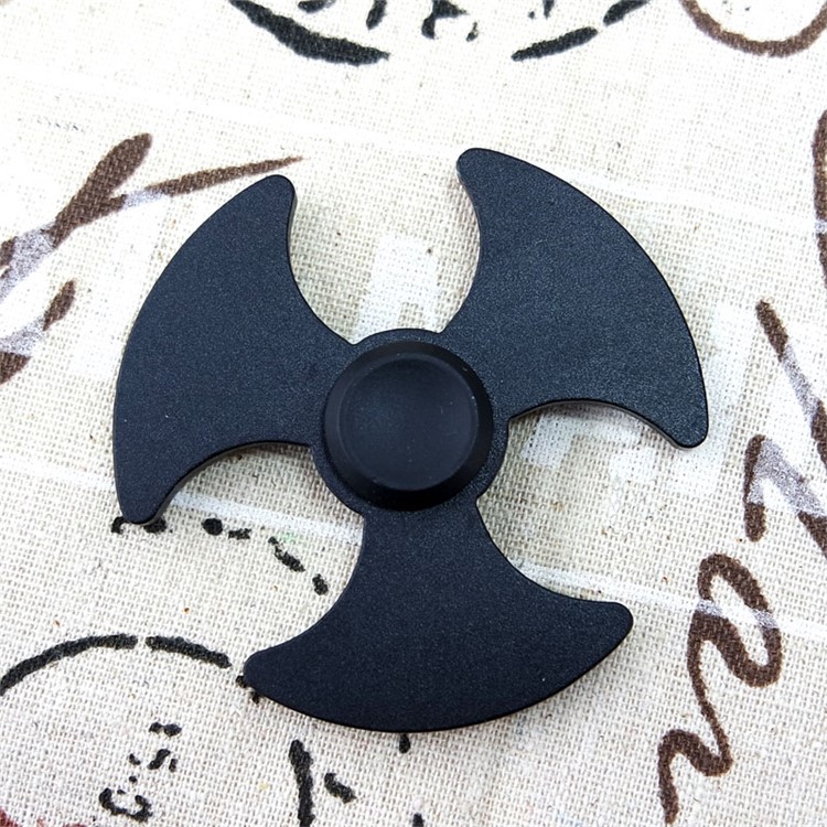 Axe Pattern Aluminum Alloy EDC Tri-Spinner Fidget Spinner for ADHD Anxiety and Boredom - Black-4