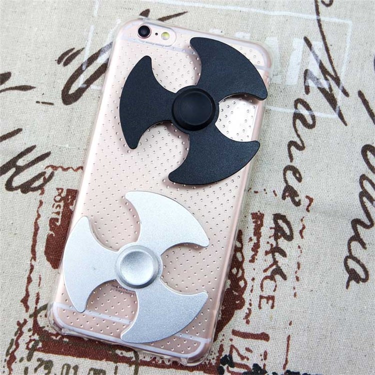 Axe Pattern Aluminum Alloy EDC Tri-Spinner Fidget Spinner for ADHD Anxiety and Boredom - Black-6