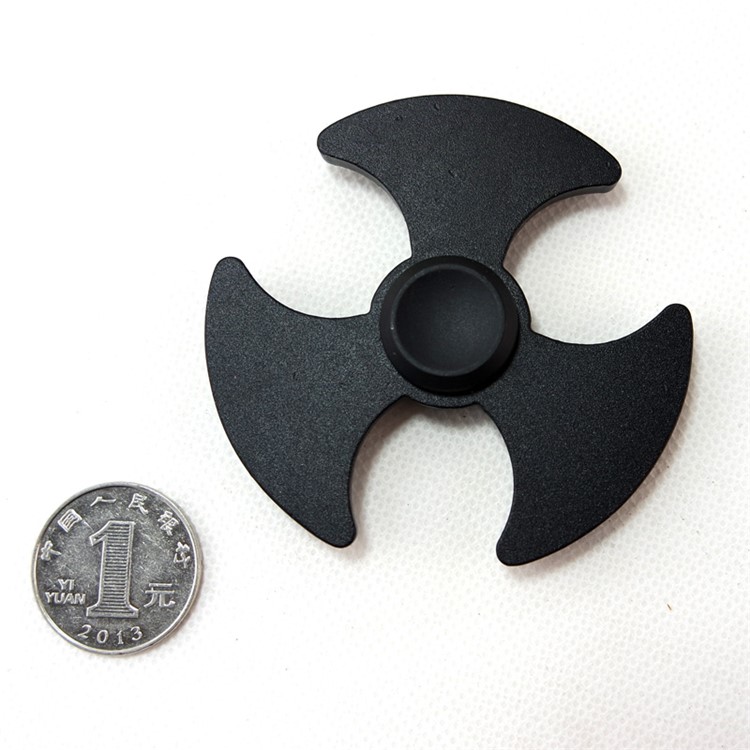 Axe Pattern Aluminum Alloy EDC Tri-Spinner Fidget Spinner for ADHD Anxiety and Boredom - Black-7