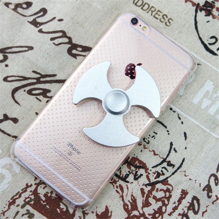 Axe Pattern EDC Aluminum Alloy Tri-Spinner Fidget Spinner for ADHD Anxiety and Boredom - Silver Color-2