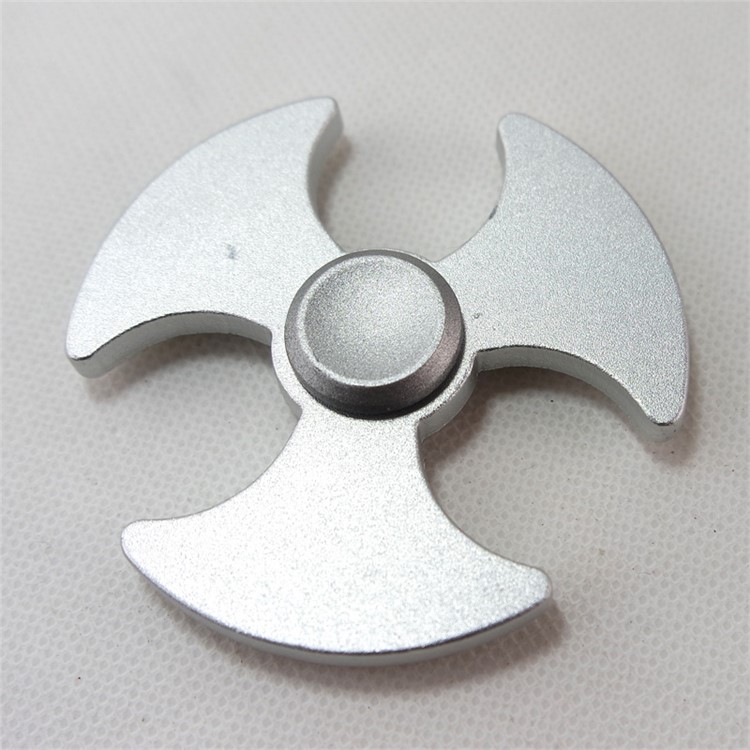 Axe Pattern EDC Aluminum Alloy Tri-Spinner Fidget Spinner for ADHD Anxiety and Boredom - Silver Color-4
