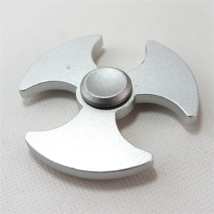 Axe Pattern EDC Aluminum Alloy Tri-Spinner Fidget Spinner for ADHD Anxiety and Boredom - Silver Color-5