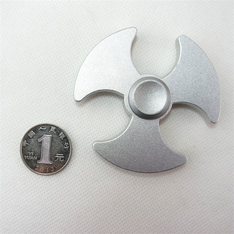 Axe Pattern EDC Aluminum Alloy Tri-Spinner Fidget Spinner for ADHD Anxiety and Boredom - Silver Color-6