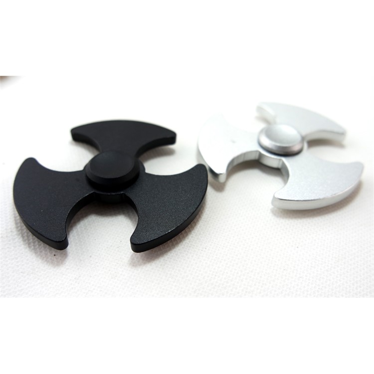Axe Pattern EDC Aluminum Alloy Tri-Spinner Fidget Spinner for ADHD Anxiety and Boredom - Silver Color-8