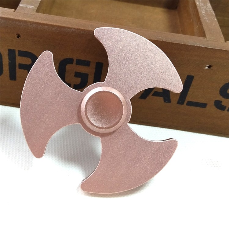 Axe Pattern Aluminum Alloy EDC Tri-Spinner Fidget Spinner EDC Toy for ADHD Anxiety and Boredom - Rose Gold Color-1
