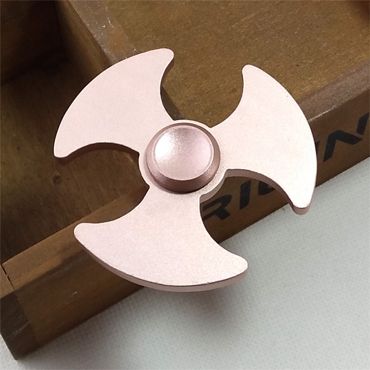 Axe Pattern Aluminum Alloy EDC Tri-Spinner Fidget Spinner EDC Toy for ADHD Anxiety and Boredom - Rose Gold Color-5