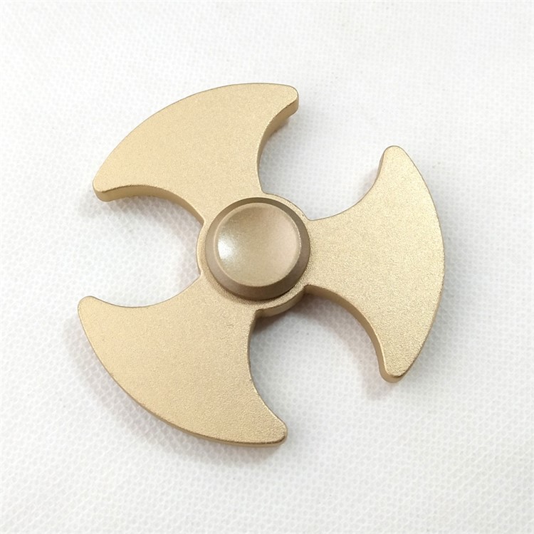 Axe Pattern Aluminum Alloy EDC Toy Tri-Spinner Fidget Spinner for ADHD Anxiety and Boredom - Gold Color-3
