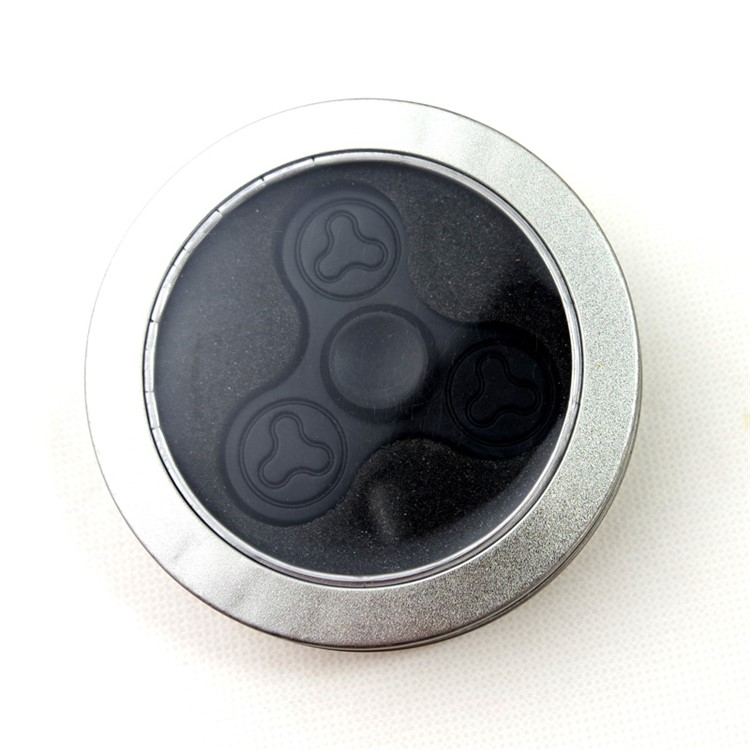 EDC Toy Zinc Alloy Tri Hand Spinner Fidget Spinner Stress Reducer for ADD ADHD - Black-4