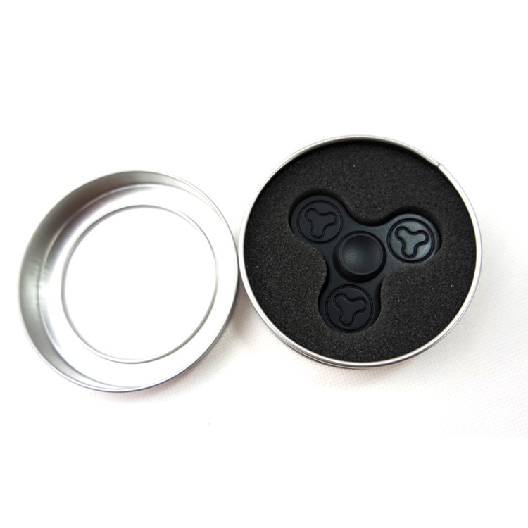 EDC Toy Zinc Alloy Tri Hand Spinner Fidget Spinner Stress Reducer for ADD ADHD - Black-5