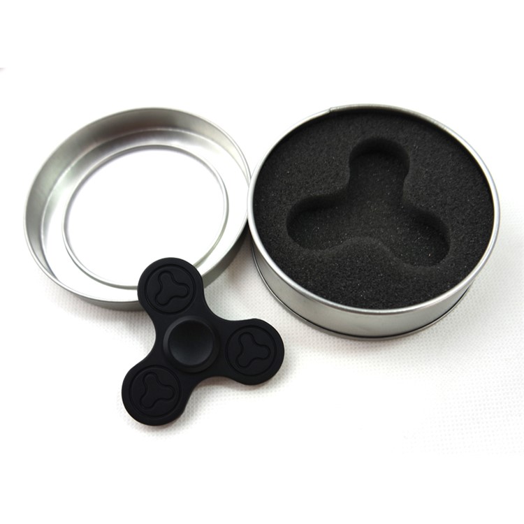 EDC Toy Zinc Alloy Tri Hand Spinner Fidget Spinner Stress Reducer for ADD ADHD - Black-6
