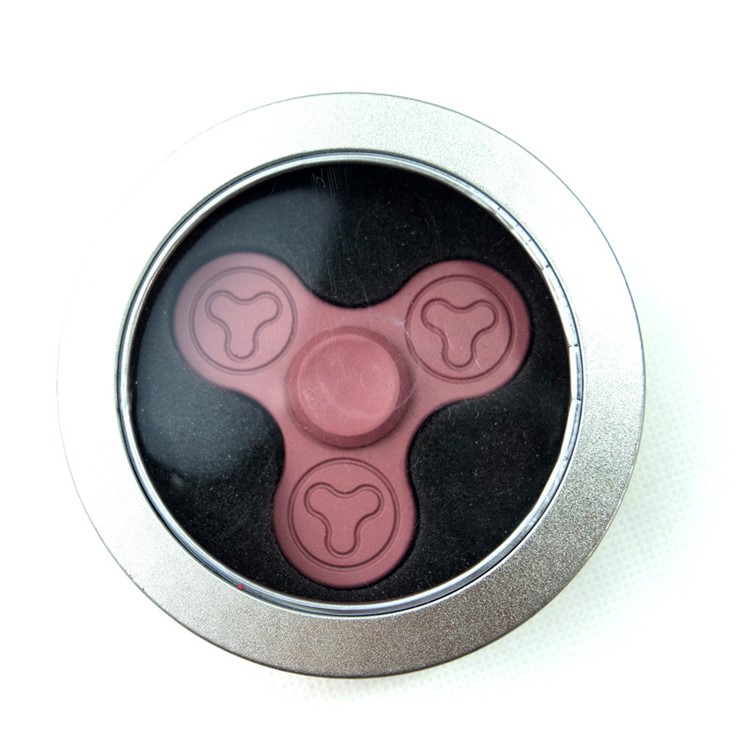 EDC Toy Zinc Aloy Tri Spinner Hand Spinner Fidget Toy Stress Reducer for ADD ADHD - Dark Purple-10