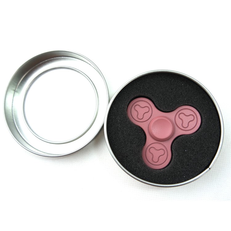 EDC Toy Zinc Aloy Tri Spinner Hand Spinner Fidget Toy Stress Reducer for ADD ADHD - Dark Purple-11