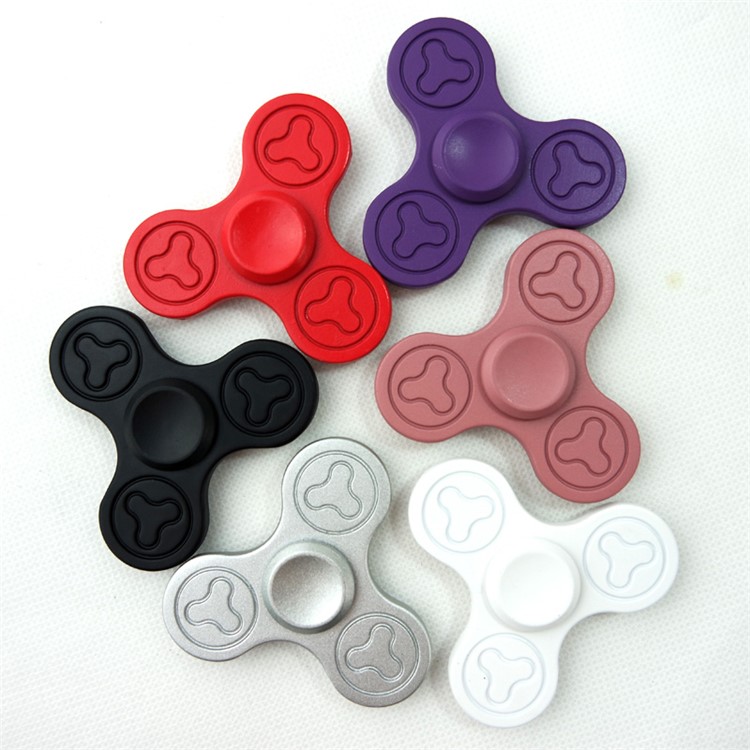 EDC Toy Zinc Aloy Tri Spinner Hand Spinner Fidget Toy Stress Reducer for ADD ADHD - Dark Purple-13