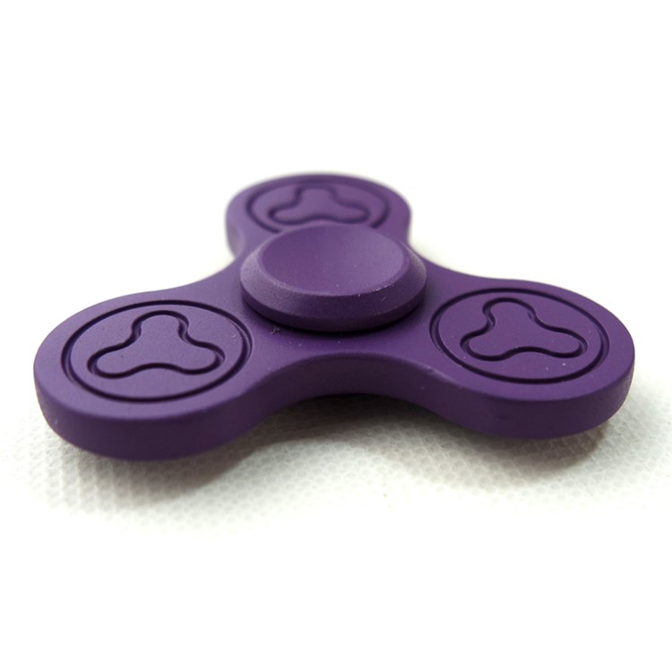 EDC Toy Zinc Aloy Tri Spinner Hand Spinner Fidget Toy Stress Reducer for ADD ADHD - Dark Purple-3