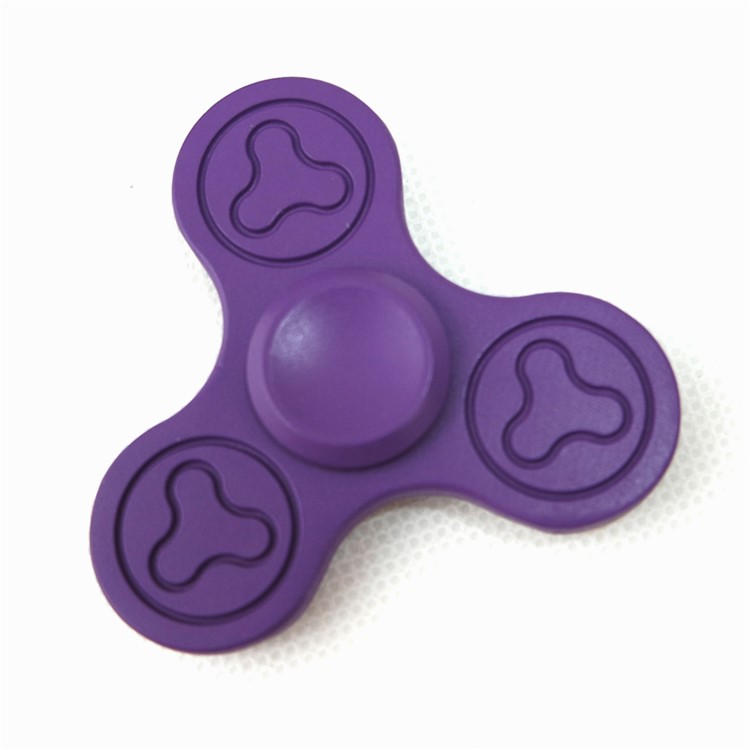 EDC Toy Zinc Aloy Tri Spinner Hand Spinner Fidget Toy Stress Reducer for ADD ADHD - Dark Purple-4