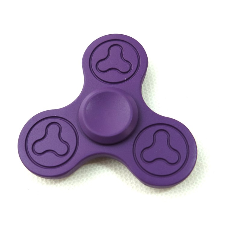 EDC Toy Zinc Aloy Tri Spinner Hand Spinner Fidget Toy Stress Reducer for ADD ADHD - Dark Purple-5
