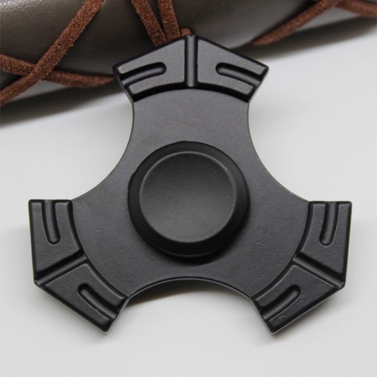Kirsite Tri-Spinner Fidget Spinner EDC Toy for ADHD Anxiety and Boredom - Black-1