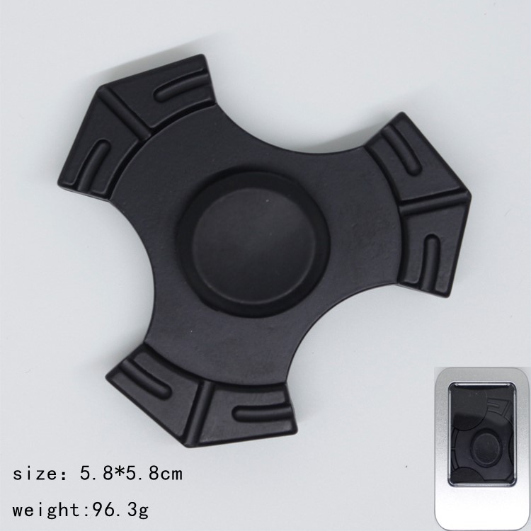 Kirsite Tri-Spinner Fidget Spinner EDC Toy for ADHD Anxiety and Boredom - Black-2