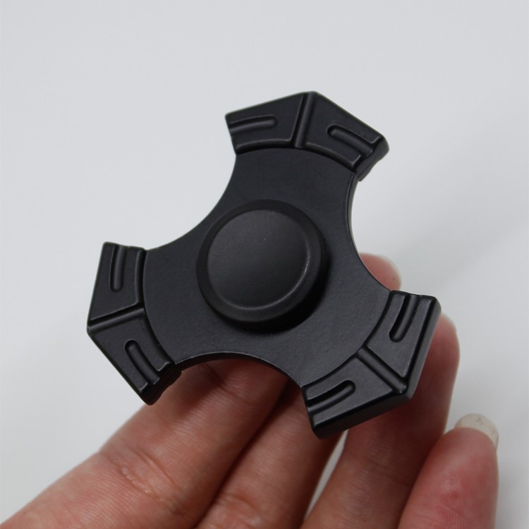 Kirsite Tri-Spinner Fidget Spinner EDC Toy for ADHD Anxiety and Boredom - Black-5