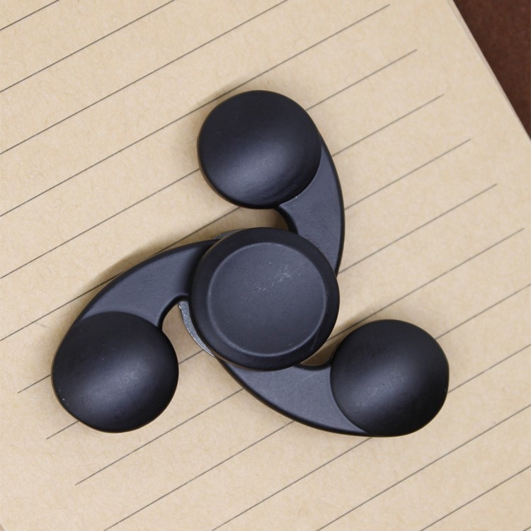Kirsite Tri-Spinner Fidget Spinner Finger Toy EDC Focus Toy - Black-3
