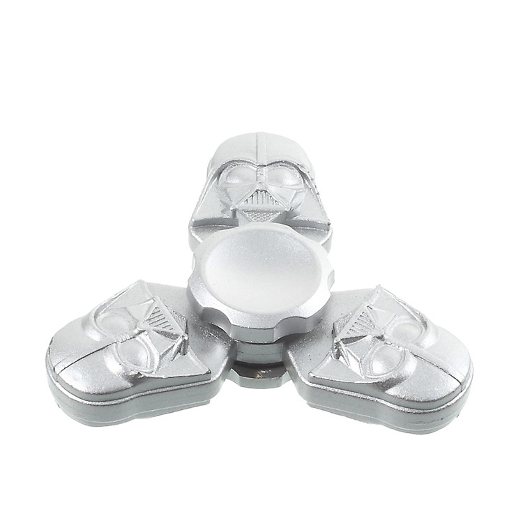 Portrait Pattern Tri-Spinner Fidget Spinner Hand Toy Stress Reducer Relieve Anxiety - Silver-1