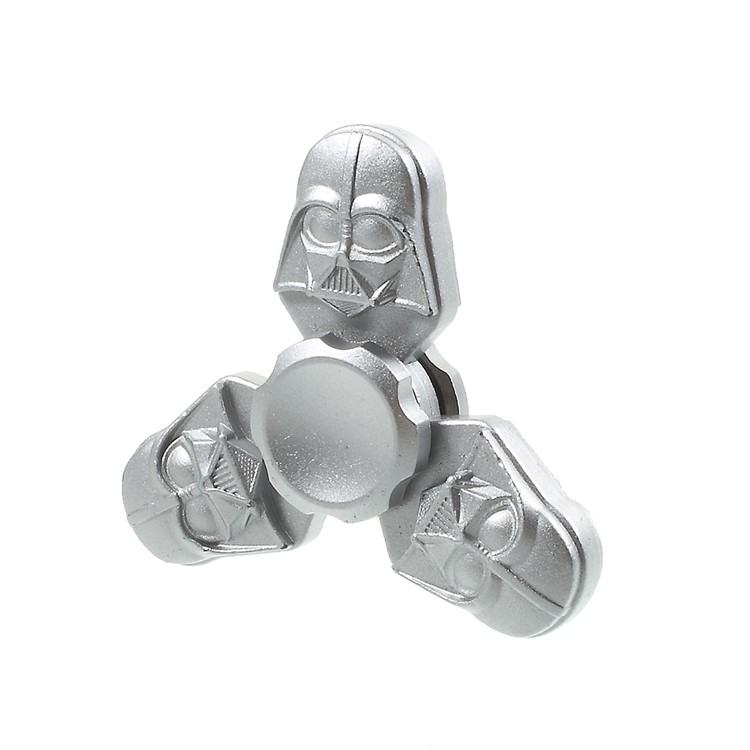 Portrait Pattern Tri-Spinner Fidget Spinner Hand Toy Stress Reducer Relieve Anxiety - Silver-5