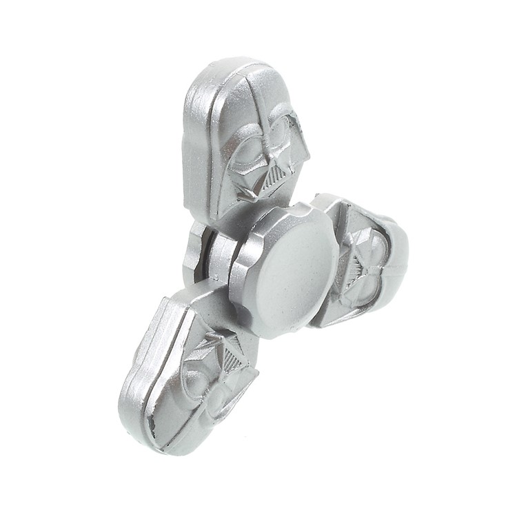 Portrait Pattern Tri-Spinner Fidget Spinner Hand Toy Stress Reducer Relieve Anxiety - Silver-6