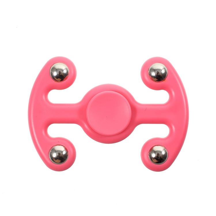 4 Steel Balls Fidget Spinner Hand Spinner Stress and Anxiety Relief Toy - Pink-5